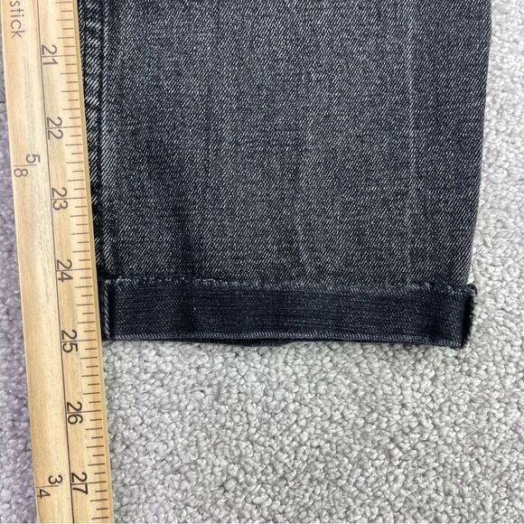 Abercrombie & Fitch Mom Jeans Women's 26 Black Wash Tapered High Rise Denim - Picture 10 of 12